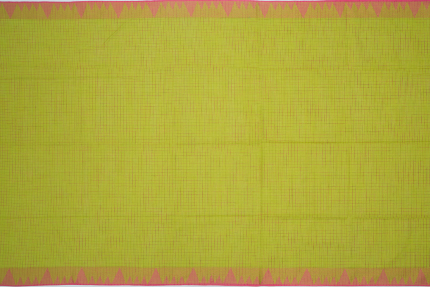 Phulia Cotton Checks Green Saree