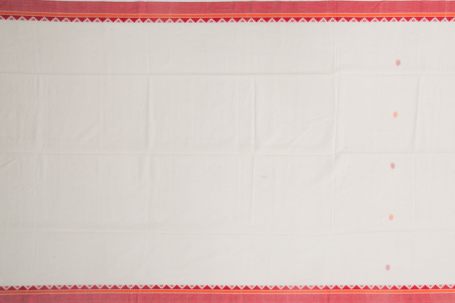Dhakai Handspun Cotton Butta White Saree