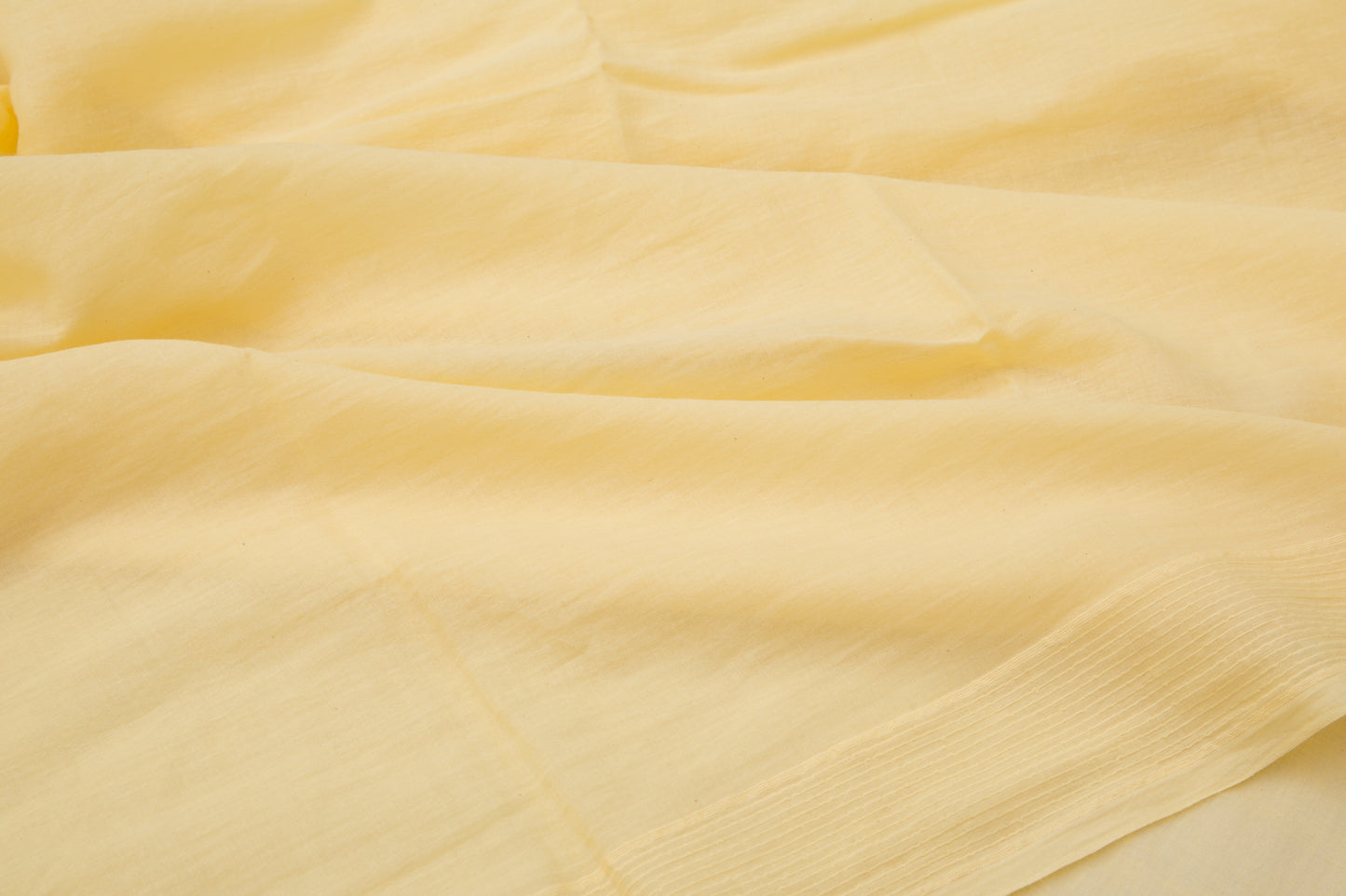 Chanderi Cotton Plain Yellow Saree