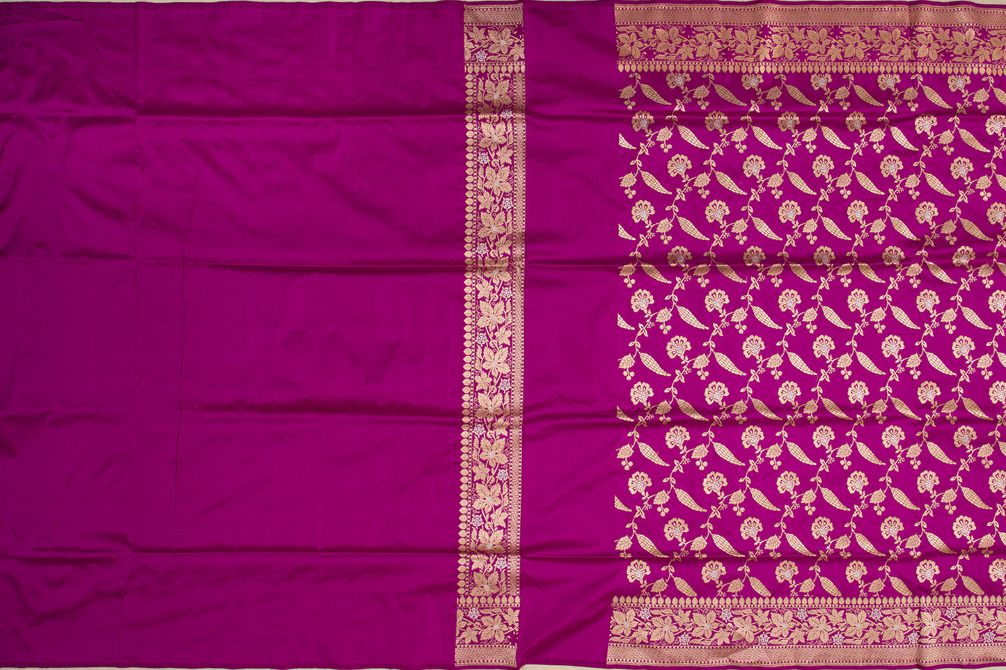 Banarasi Silk Kadwa Jaal Purple Saree