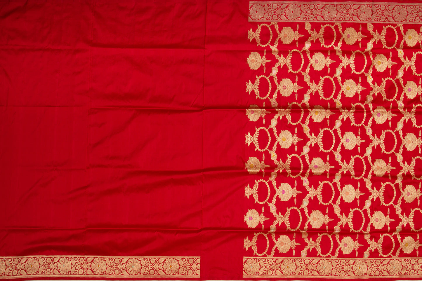 Banarasi Silk Kadwa Jaal Red Saree