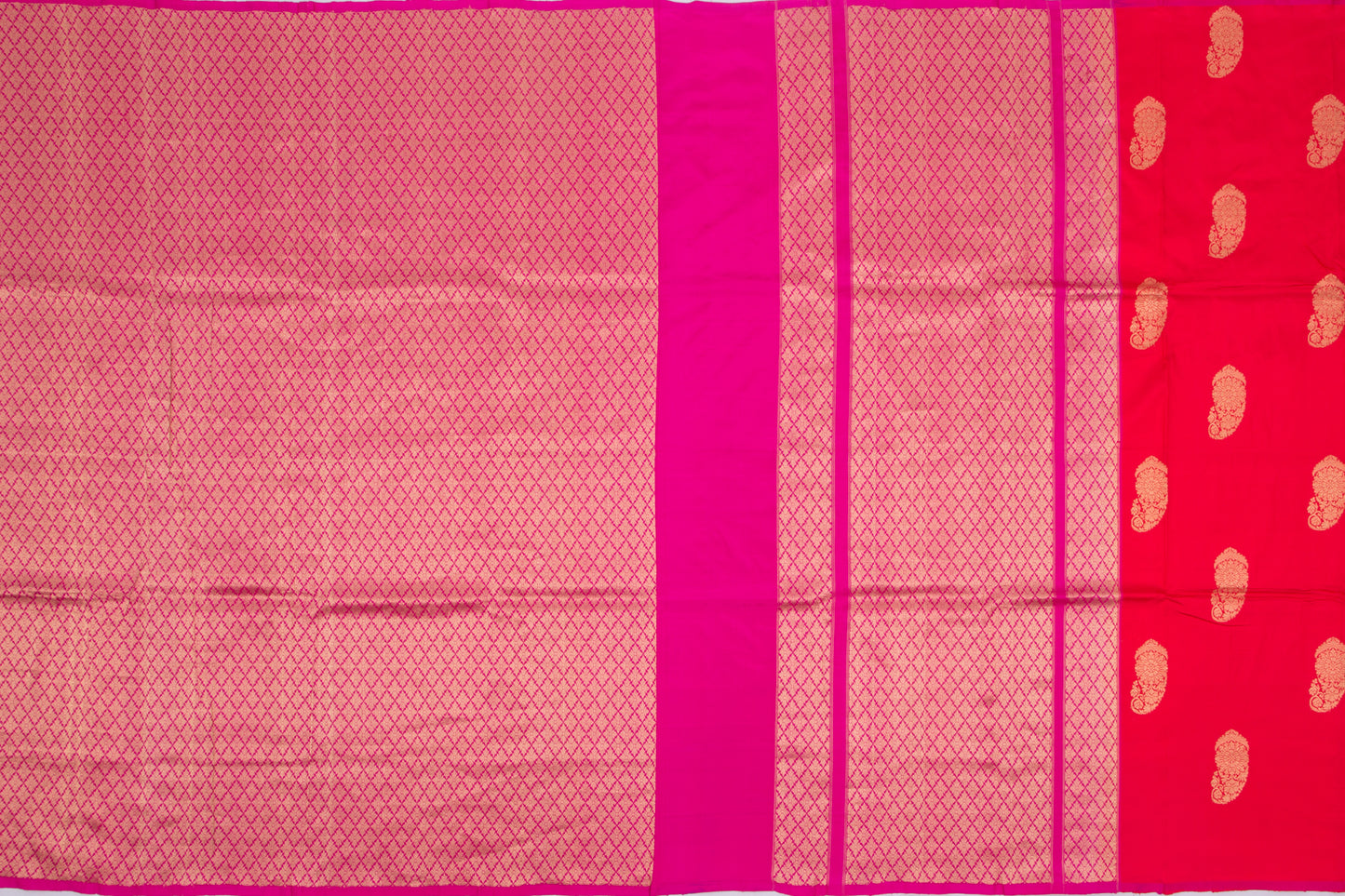 Banarasi Katan Silk Butta Red Saree