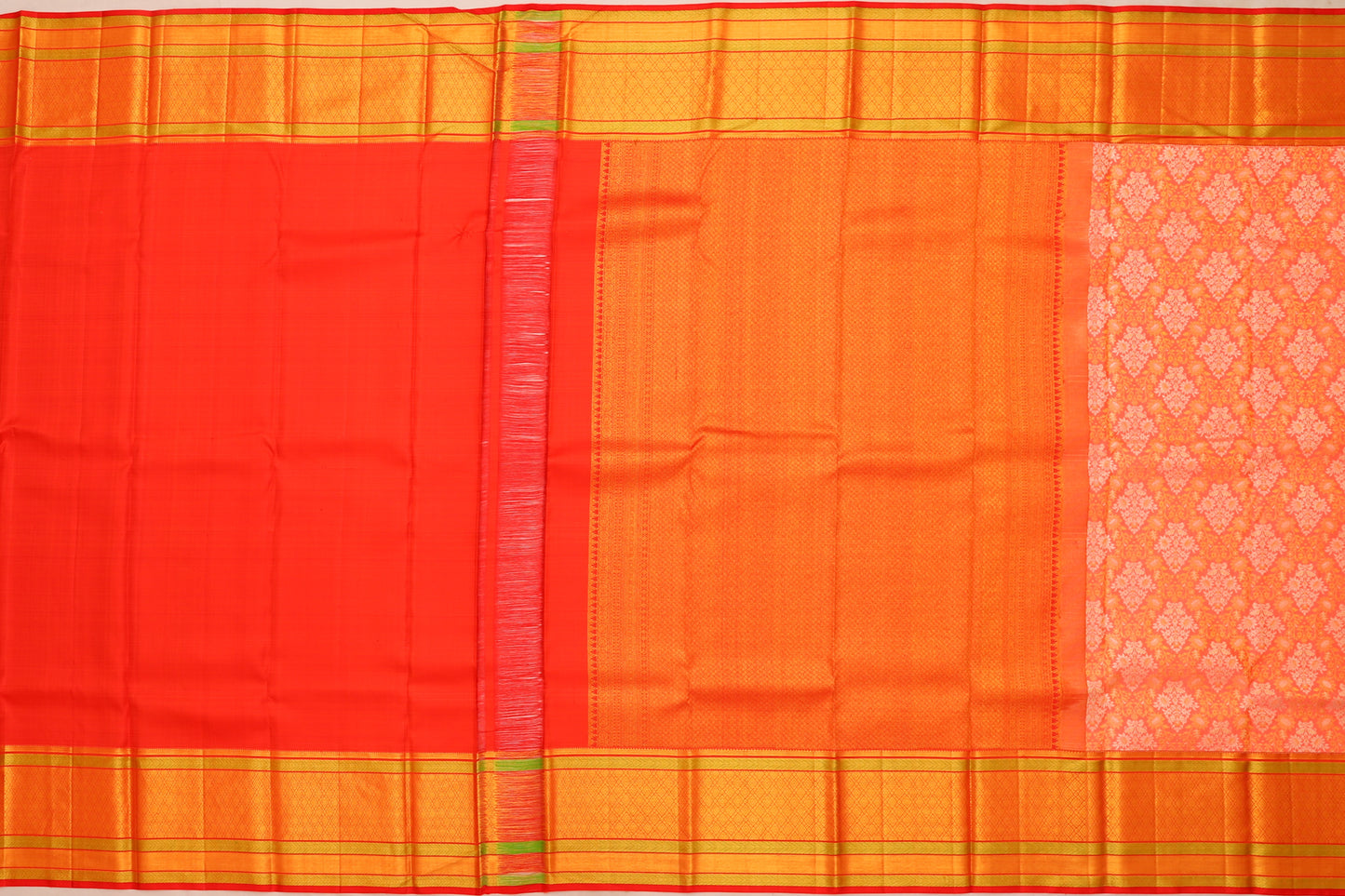 Kanchipuram Silk Brocade Red Saree