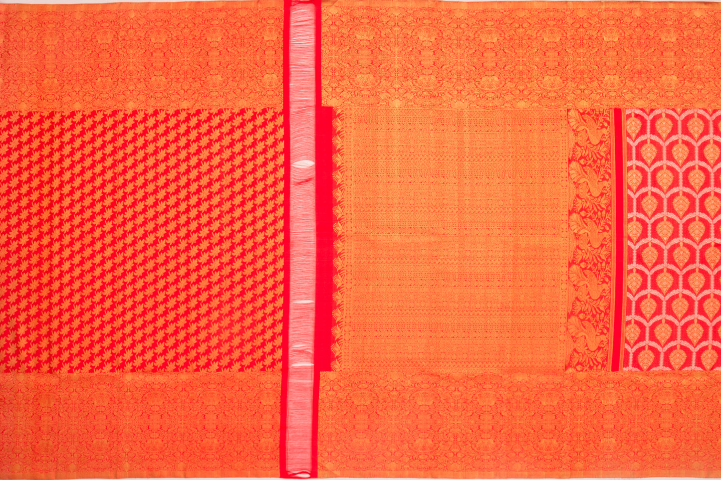 Kanchipuram Silk Brocade Red Saree