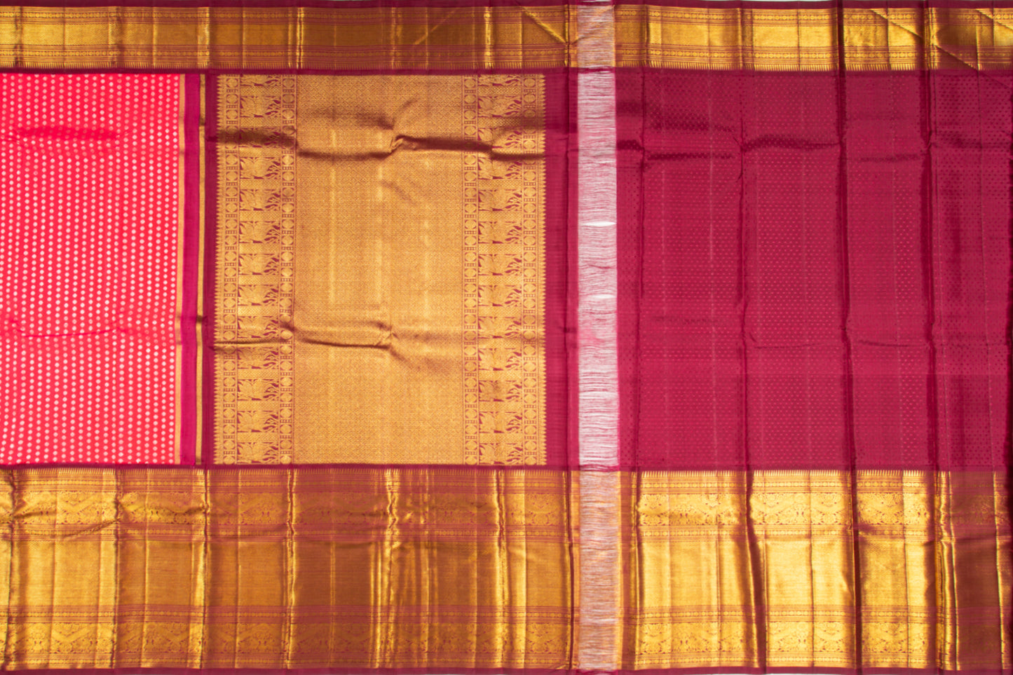Kanchipuram Silk Brocade Pink Saree