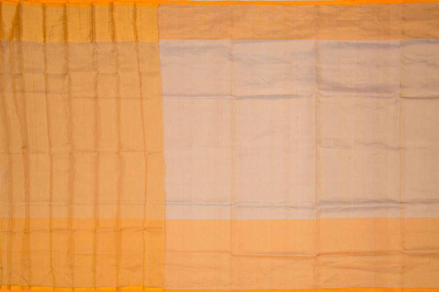 Uppada Silk Tissue Plain Cream Saree