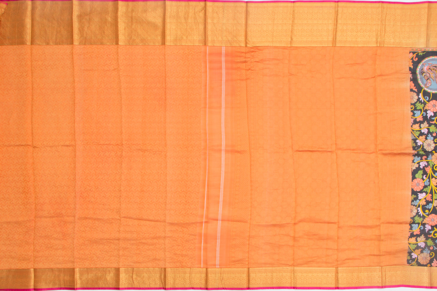 Chiniya Silk Printed Black Saree