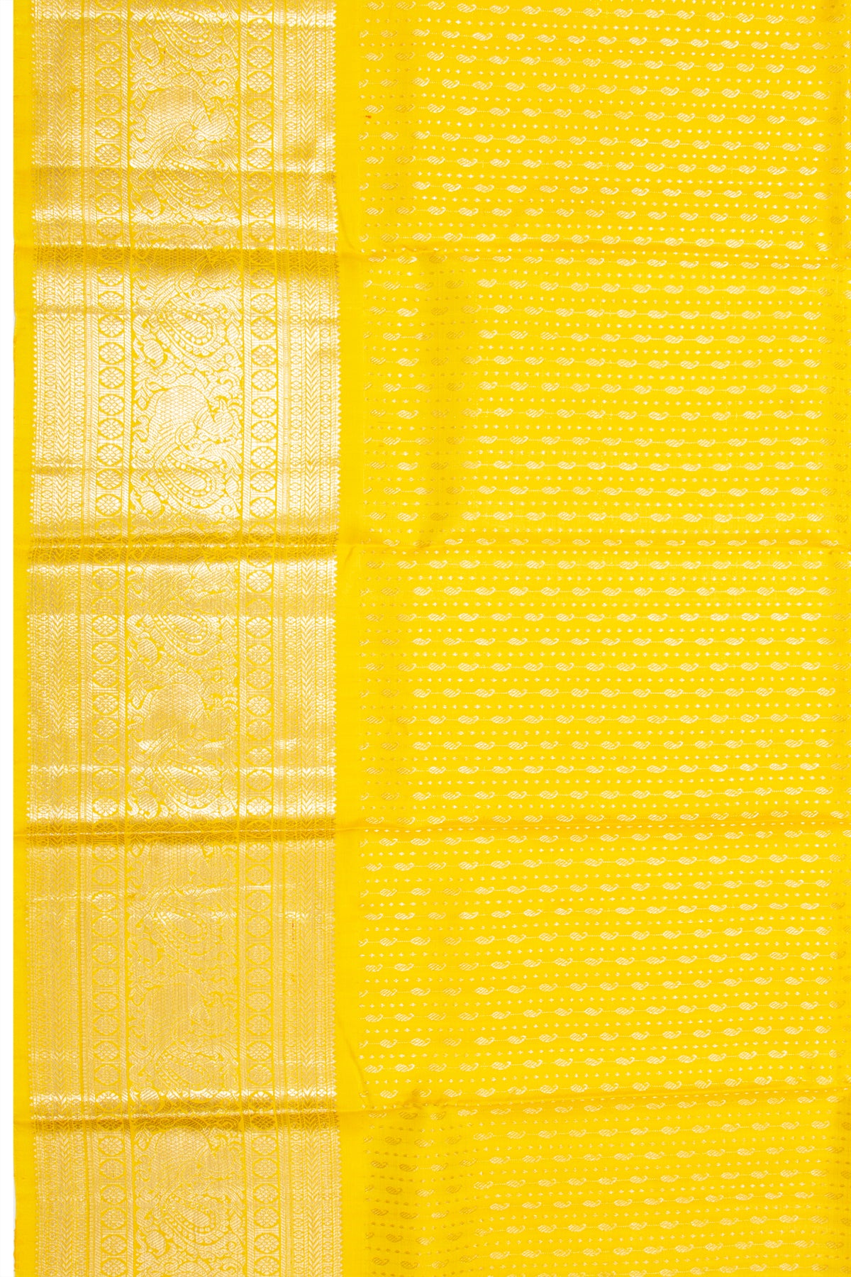 Kanchipuram Silk Brocade Yellow Dupatta