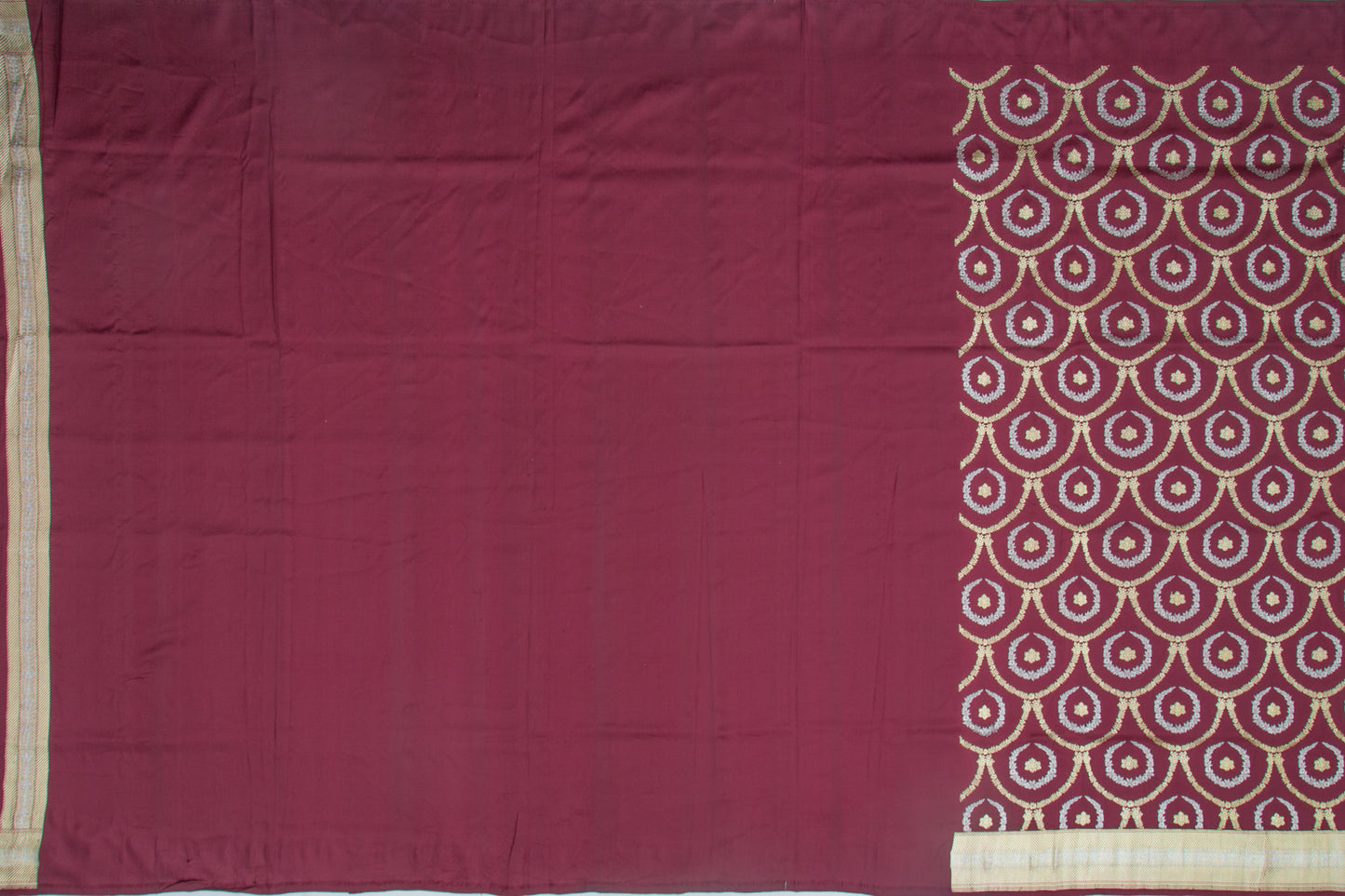 Banarasi Silk Kadwa Jaal Maroon Saree