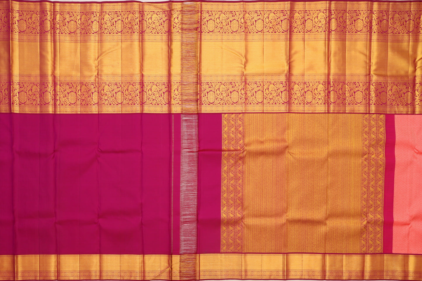 Kanchipuram Silk Brocade Pink Saree