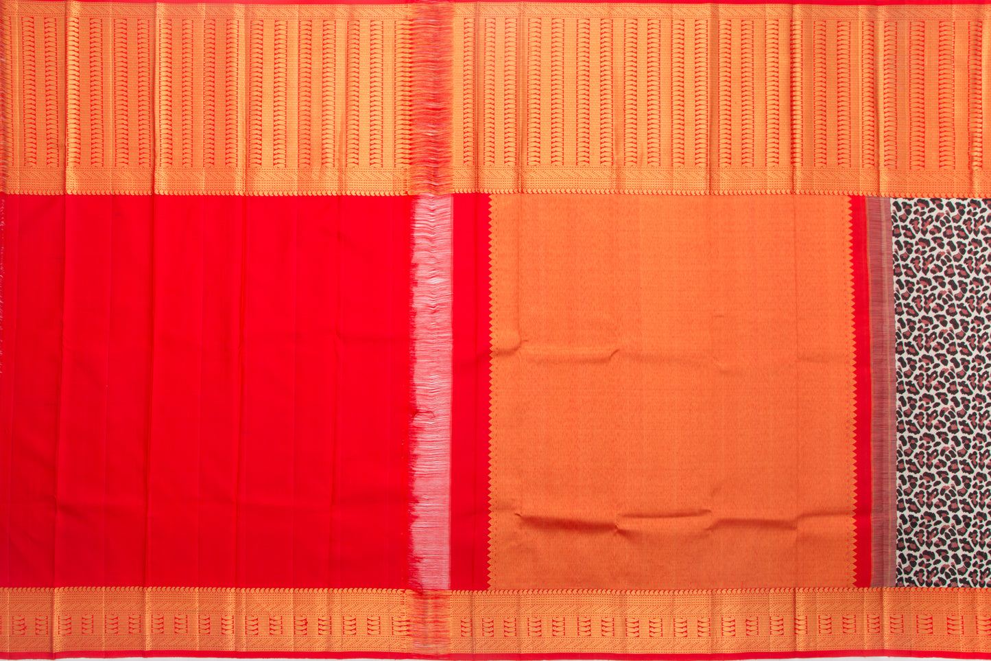 Kanchipuram Silk Brocade Off-White Saree