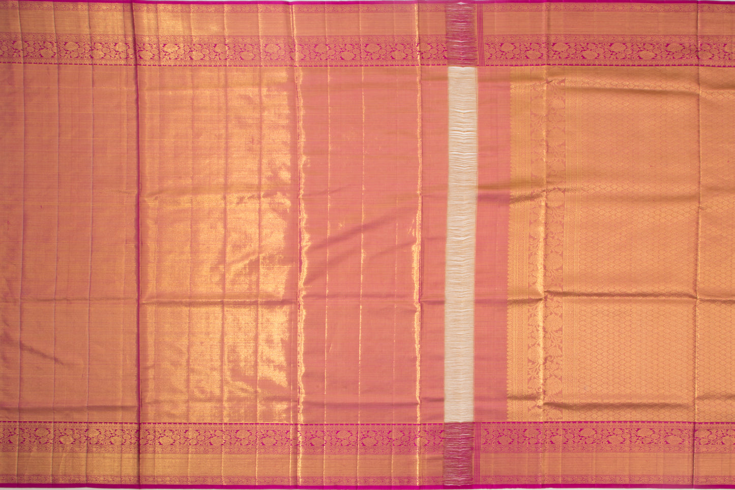Kanchipuram Silk Tissue Brocade Pastel Pink Saree