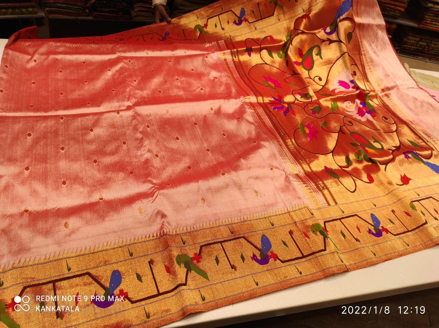 PAITHANI SILK BUTTA PASTEL PINK SAREE