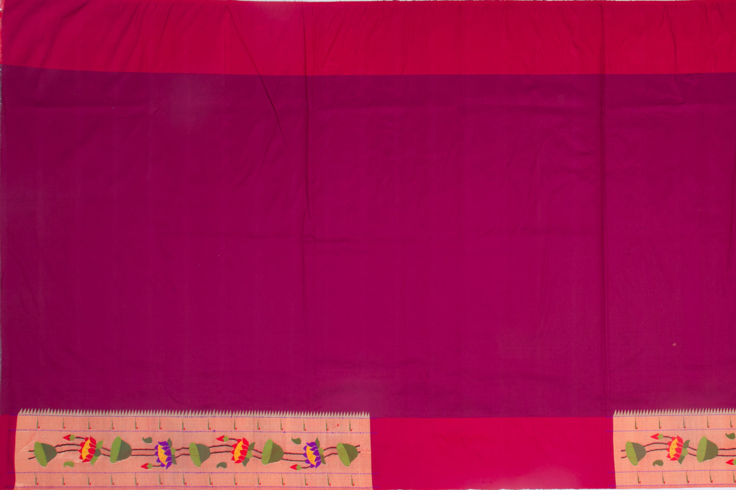 Paithani Silk Butta Burgundy Saree