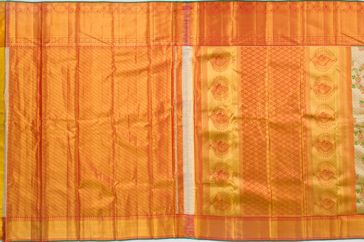 Taranga Kanchi Silk Tissue Brocade Gold Saree