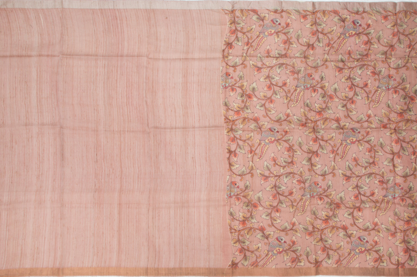 Tussar Tissue And Floral Printed Lilac Saree