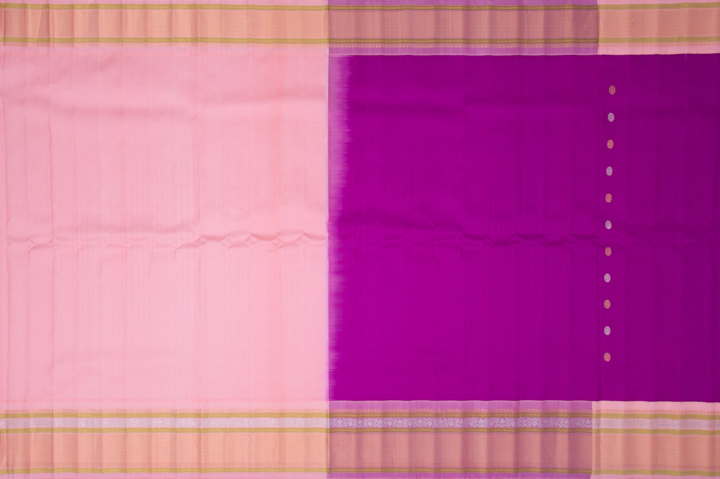 Gadwal Silk Butta Purple Saree