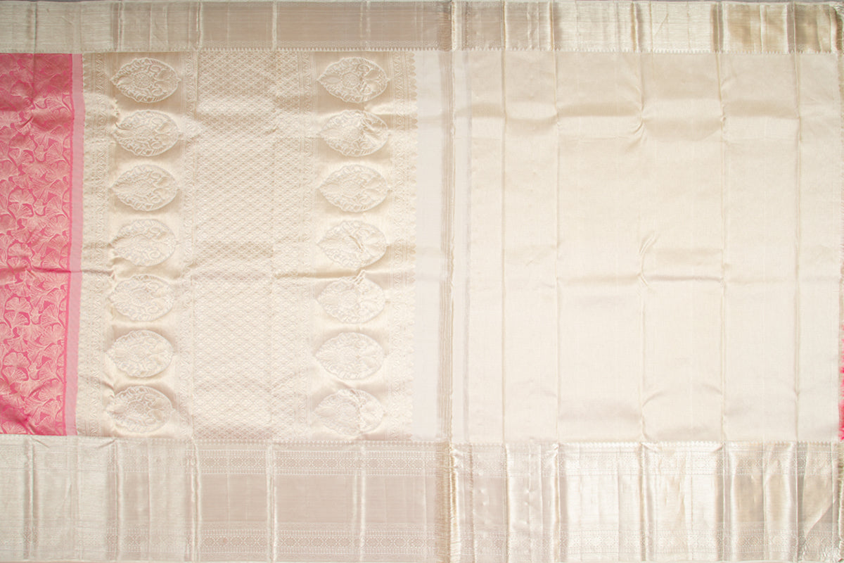 Kanchipuram Silk Brocade Pink Saree