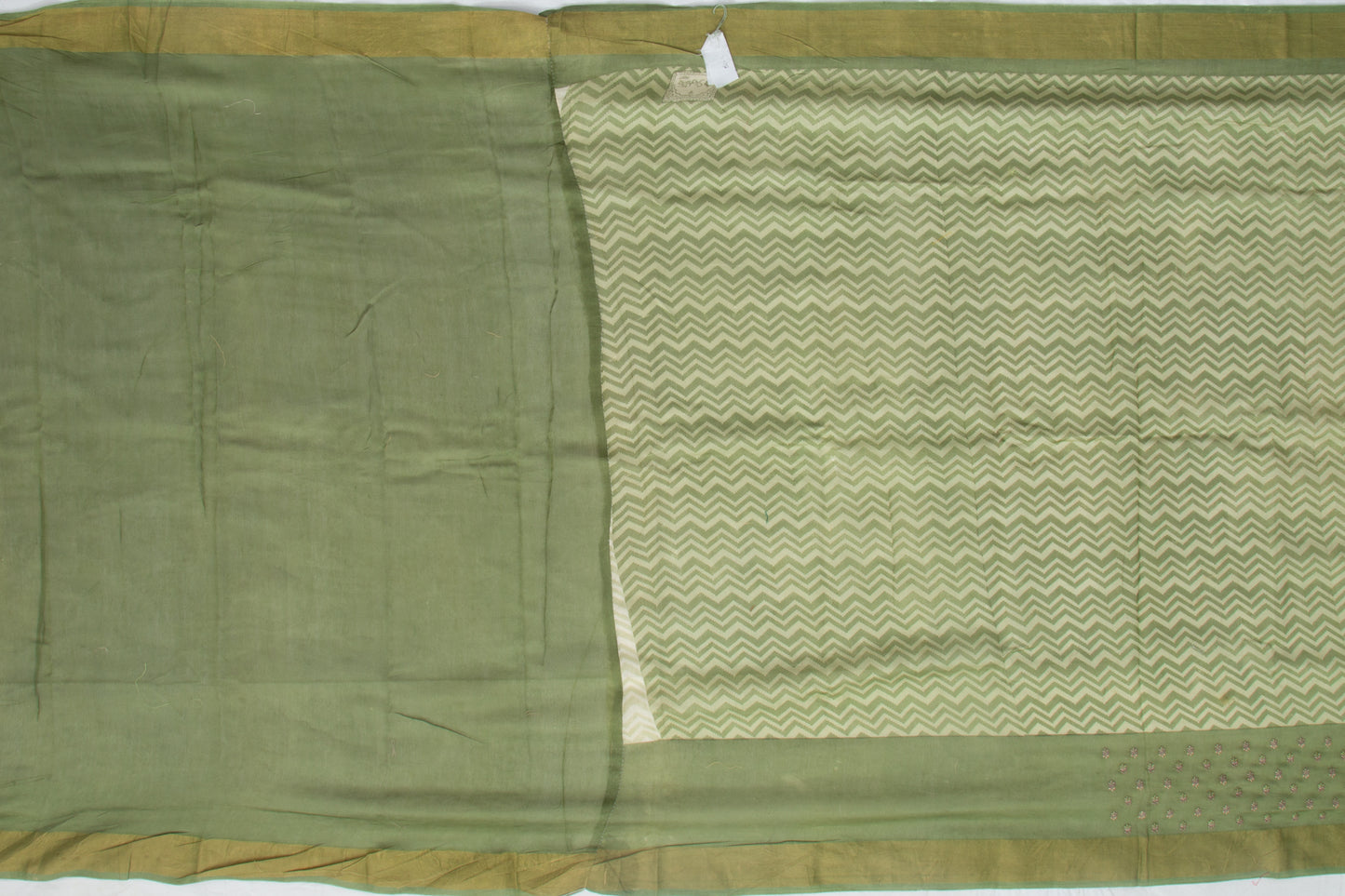 Mul Cotton Printed Green Saree