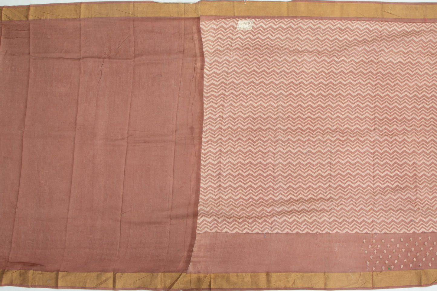 Mul Cotton Printed Brown Saree