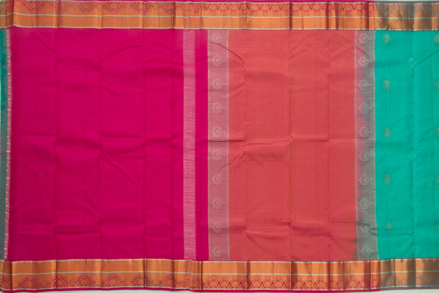 Soft Silk Jacquard Butta Aqua Blue Saree