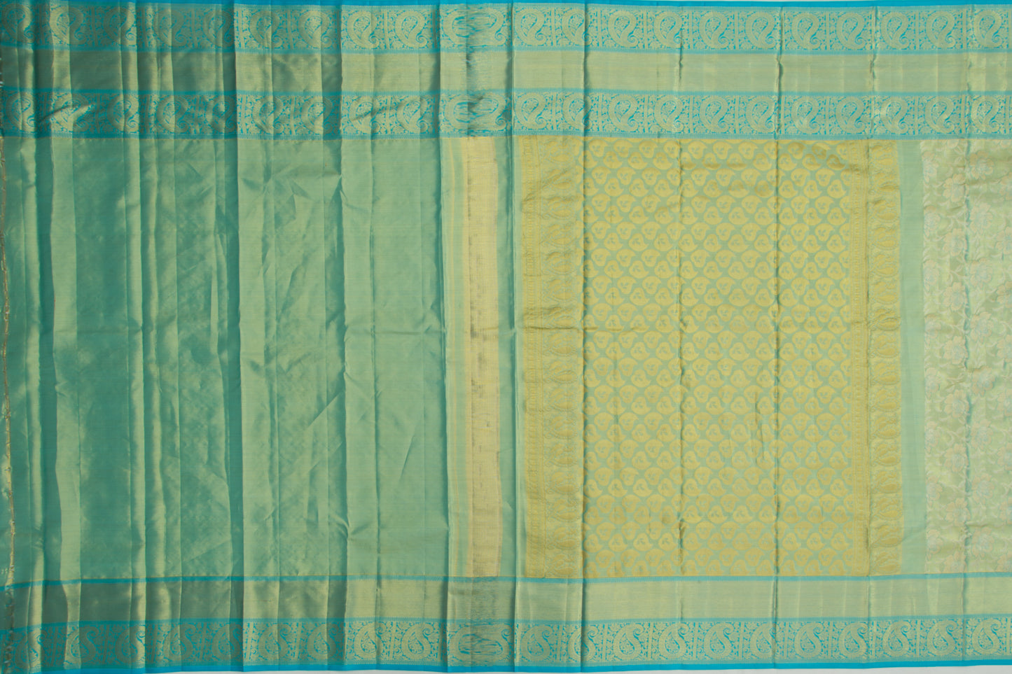 Soft Silk Tissue Brocade Sky Blue Saree