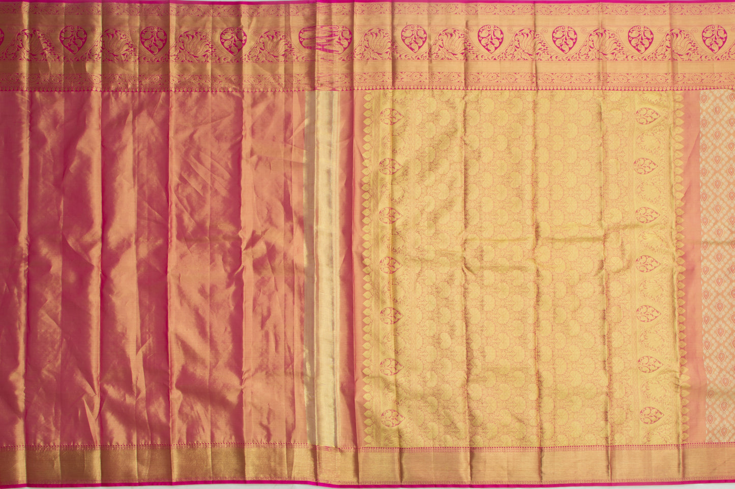 Soft Silk Tissue Brocade Pink Saree