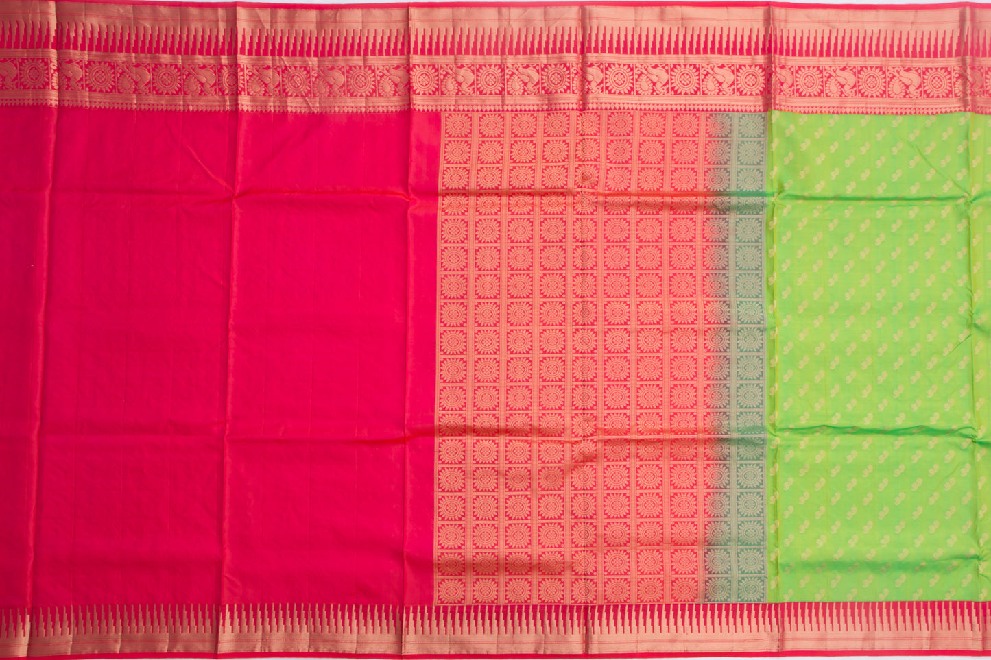 Coimbatore Soft Silk Butta Green Saree