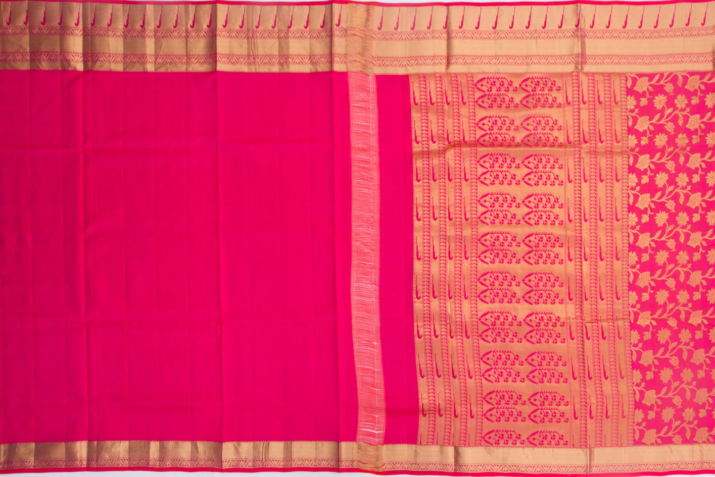 Coimbatore Silk Jaal Pink Saree