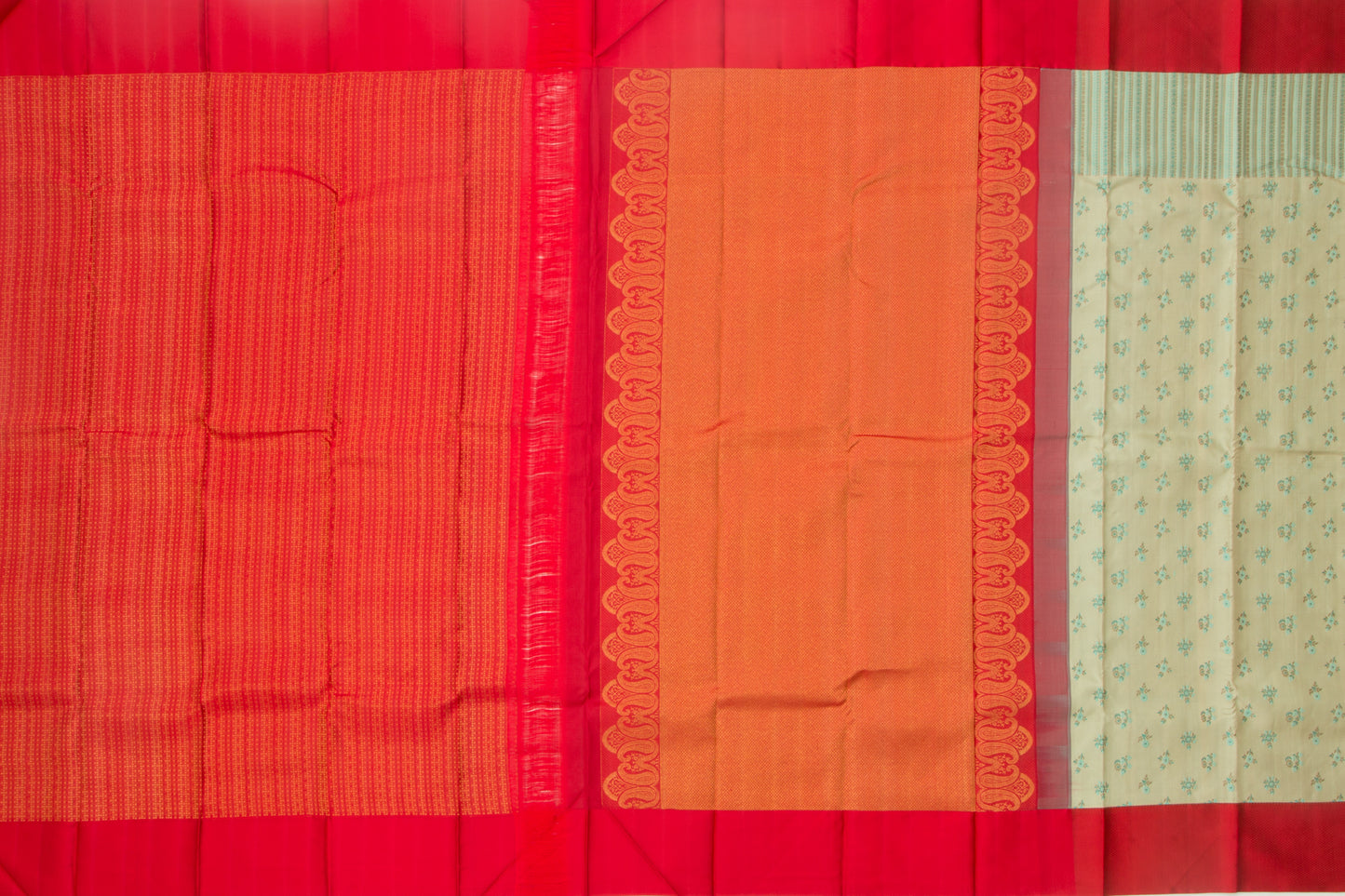 Kanchipuram Silk Jacquard Butta Pastel Green Saree