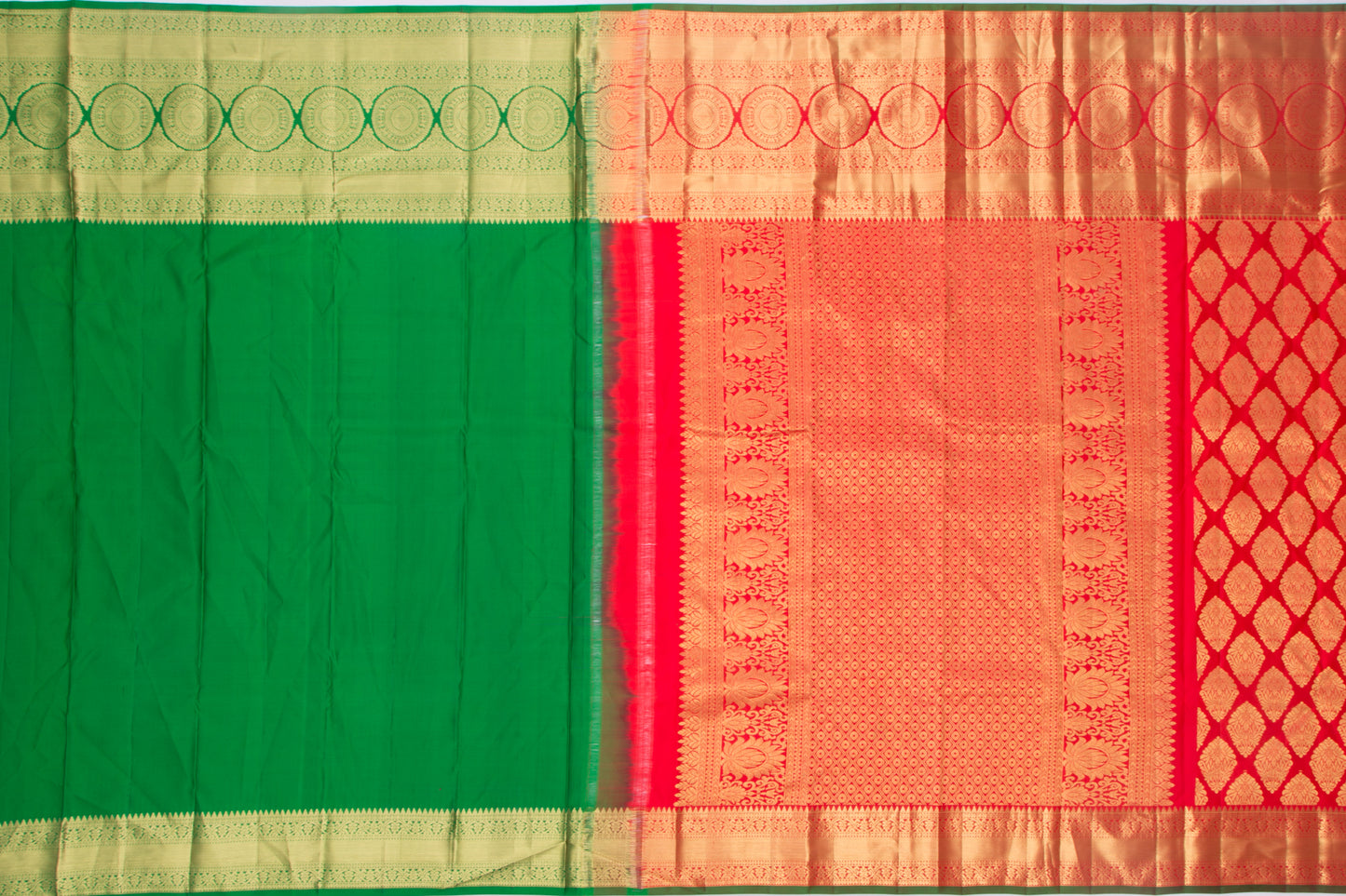 Kanchipuram Silk Brocade Red Saree