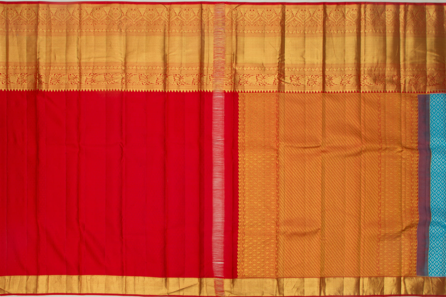 Taranga Kanchi Silk Brocade Aqua Blue Saree