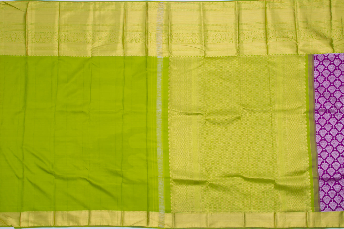 Kanchipuram Silk Brocade Purple Saree