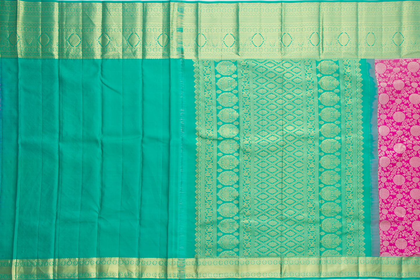 Taranga Kanchi Silk Jaal Pink Saree