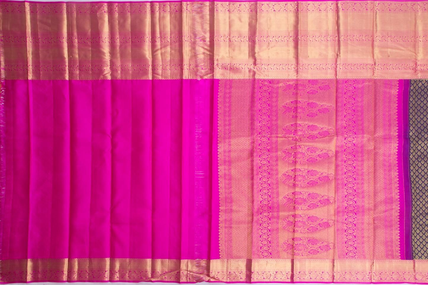 Taranga Kanchi Silk Brocade Dark Blue Saree