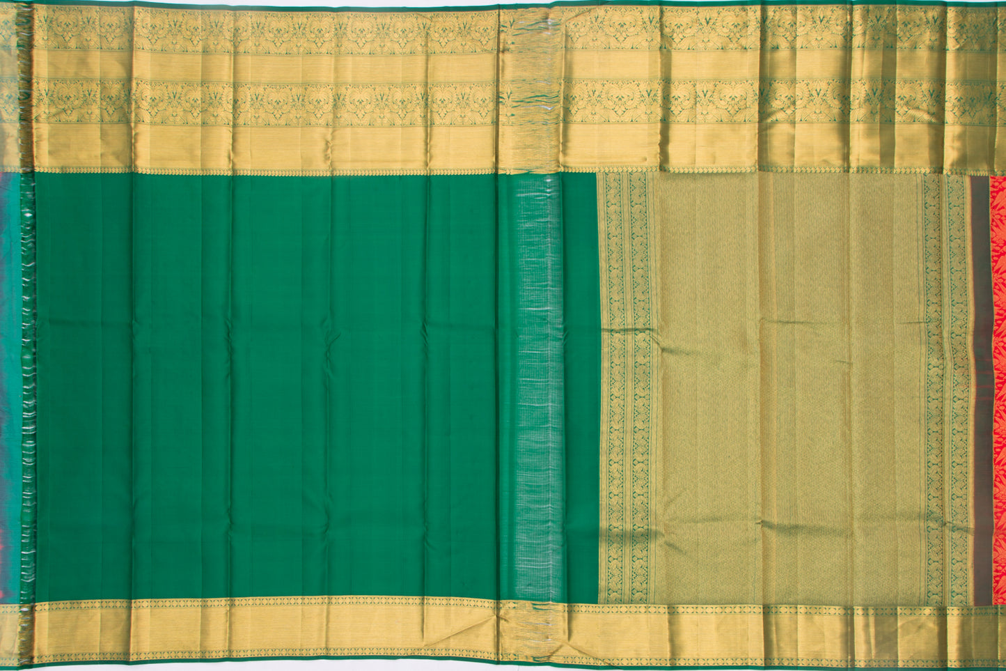 Kanchipuram Silk Brocade Red Saree