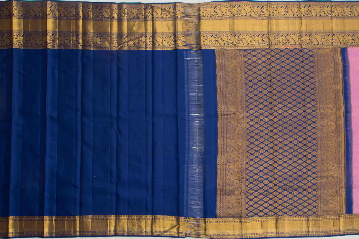 Kanchipuram Silk Brocade Lavender Saree