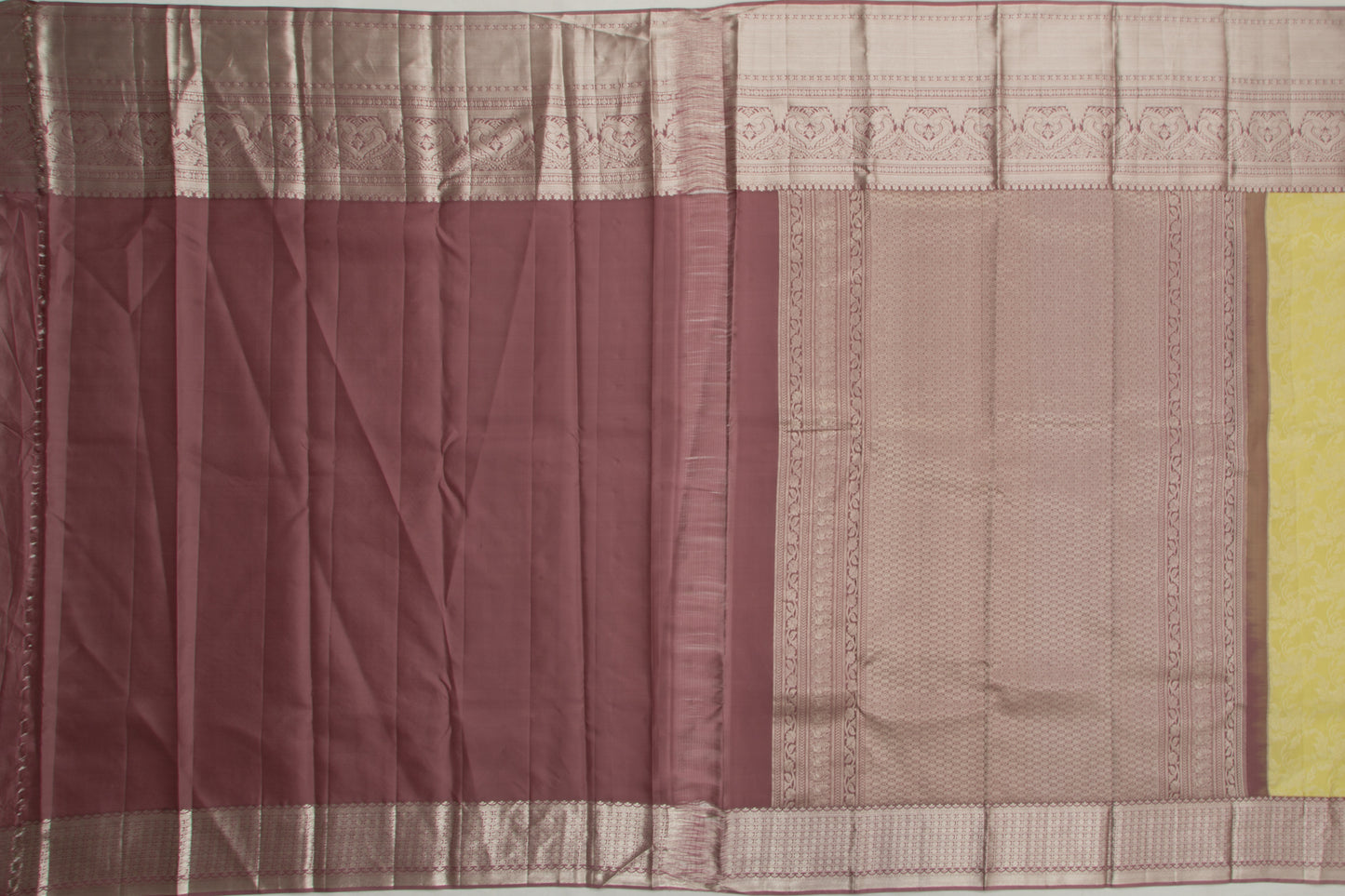 Kanchipuram Silk Jaal Pastel Green Saree