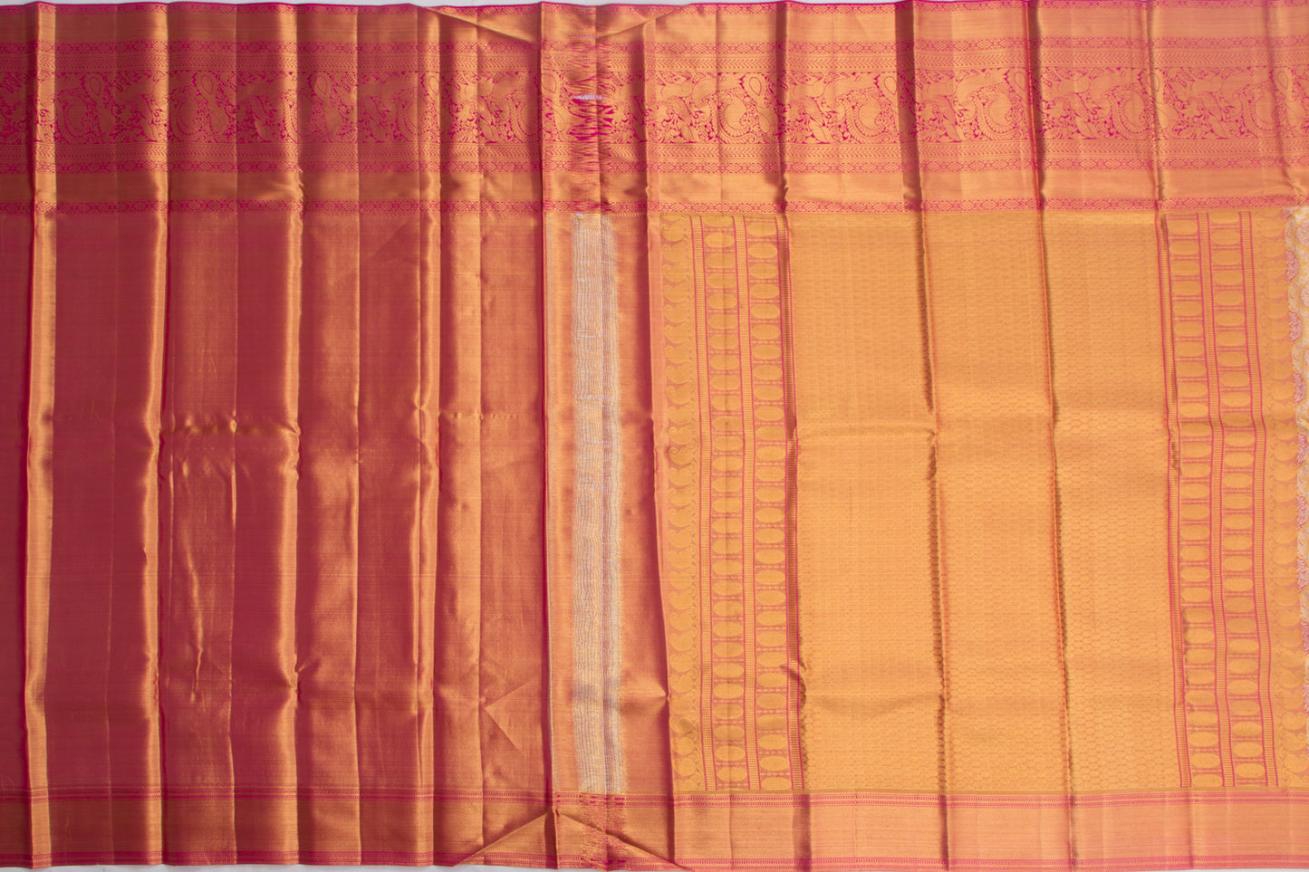 Kanchipuram Silk Tissue Brocade Gold Saree