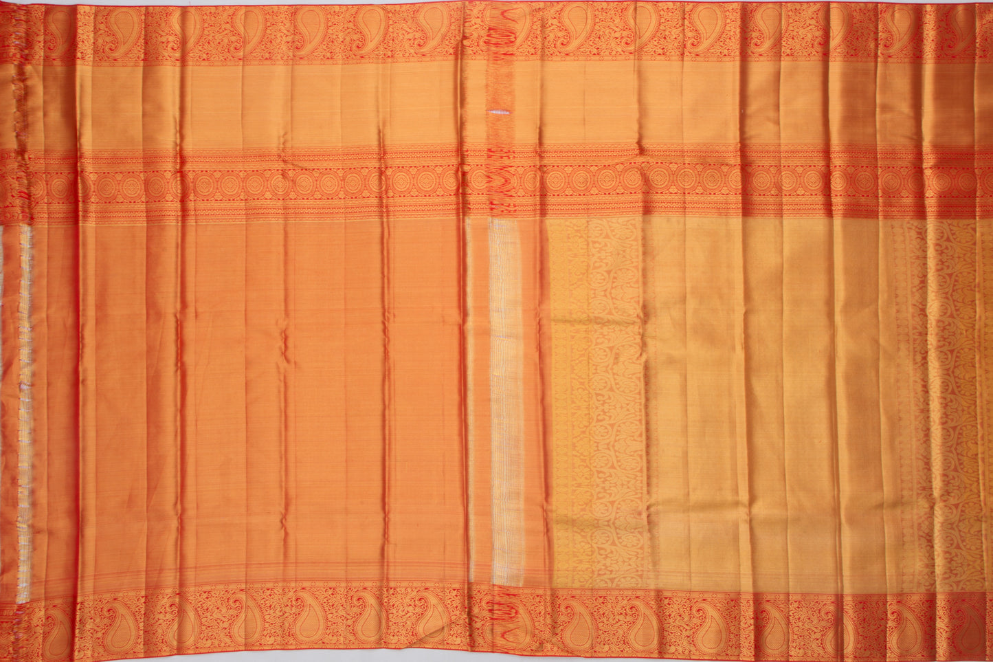 Kanchipuram Silk Tissue Jaal Gold Saree