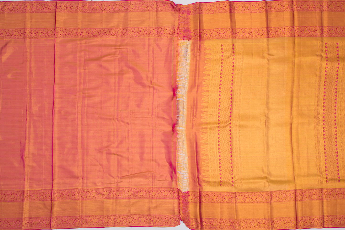 Kanchipuram Silk Tissue Brocade Gold Saree