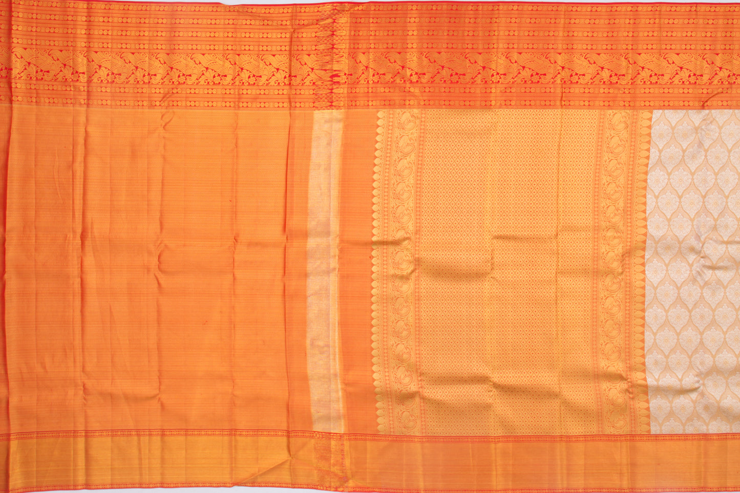 Kanchipuram Silk Tissue Brocade Gold Saree
