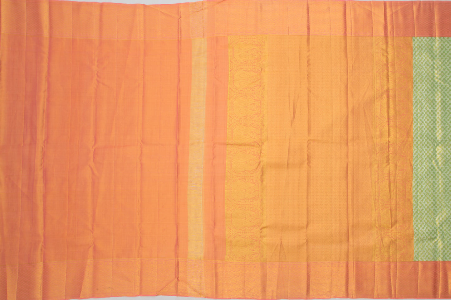 Kanchipuram Silk Tissue Brocade Green Saree