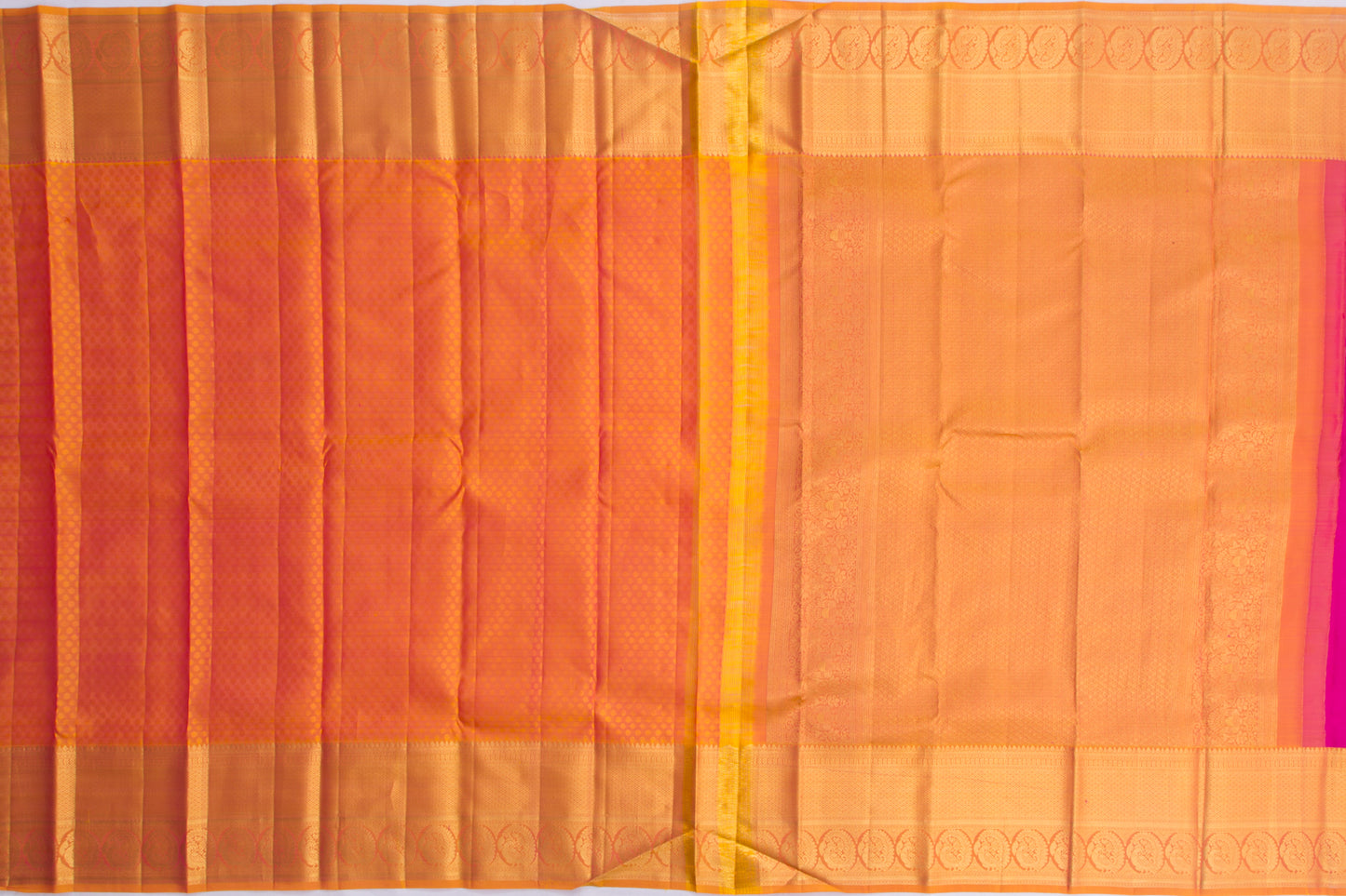 Taranga Kanchi Silk Jaal Magenta Pink Saree