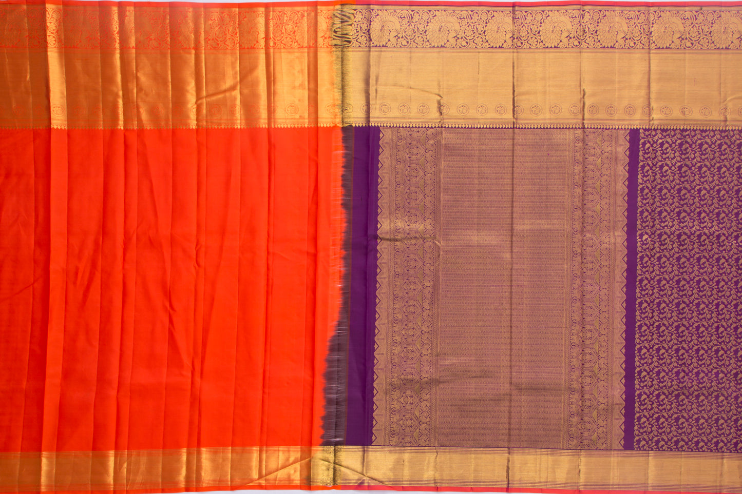Taranga Kanchi Silk Jaal Plum Purple Saree