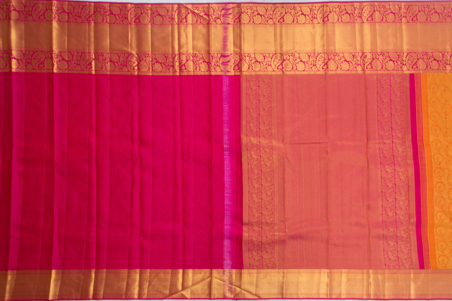 Taranga Kanchi Silk Brocade Orange Saree