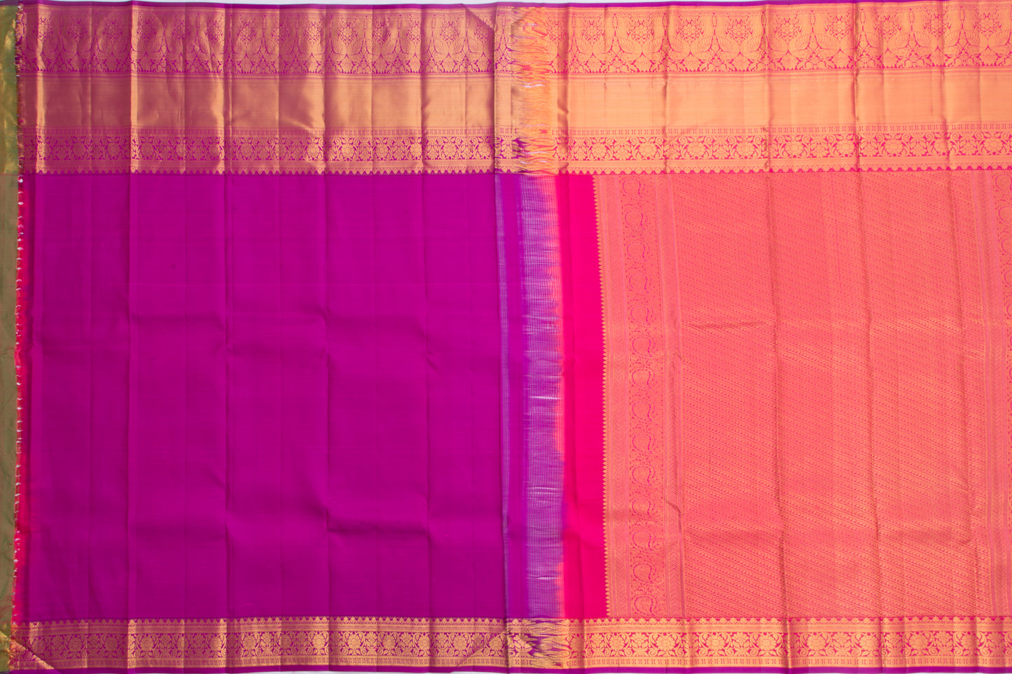 Kanchipuram Silk Brocade Pink Saree