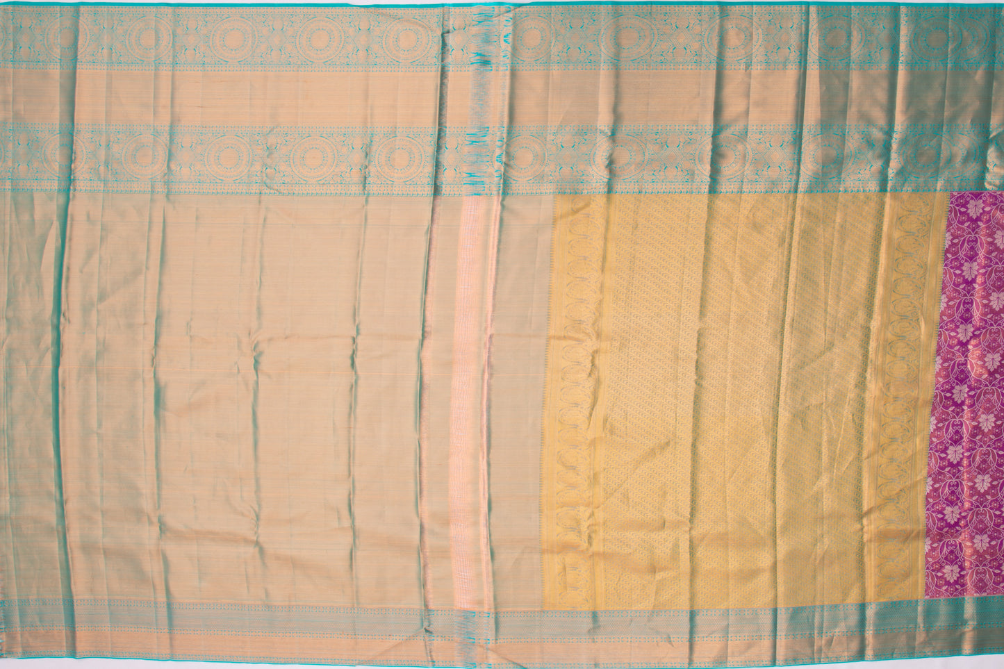 Taranga Kanchi Silk Tissue Jaal Purple Saree