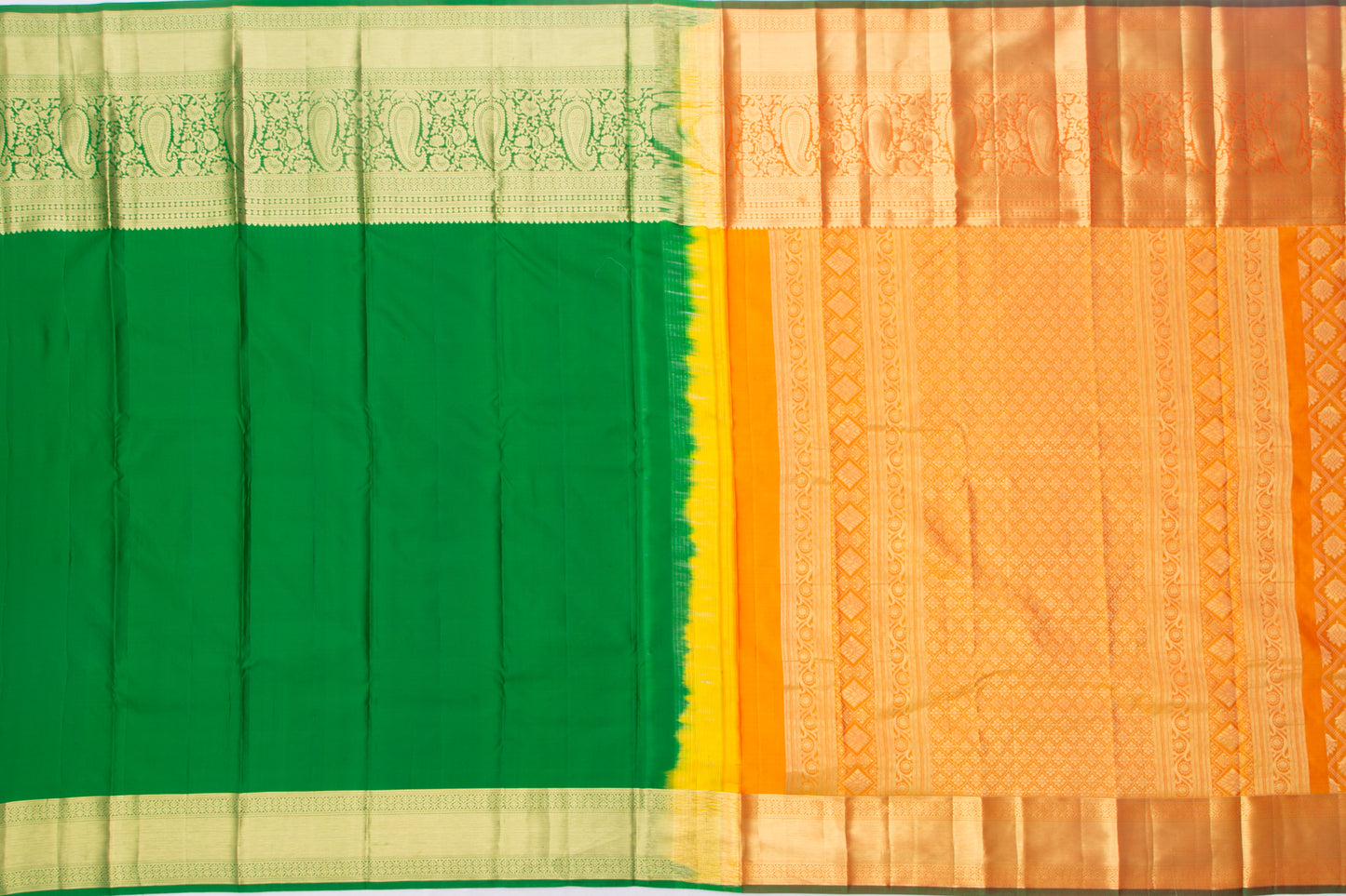 Taranga Kanchi Silk Brocade Yellow Saree