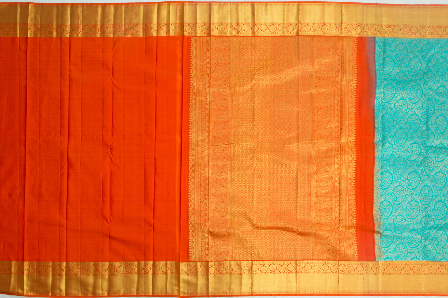 Taranga Kanchi Silk Brocade Sky Blue Saree